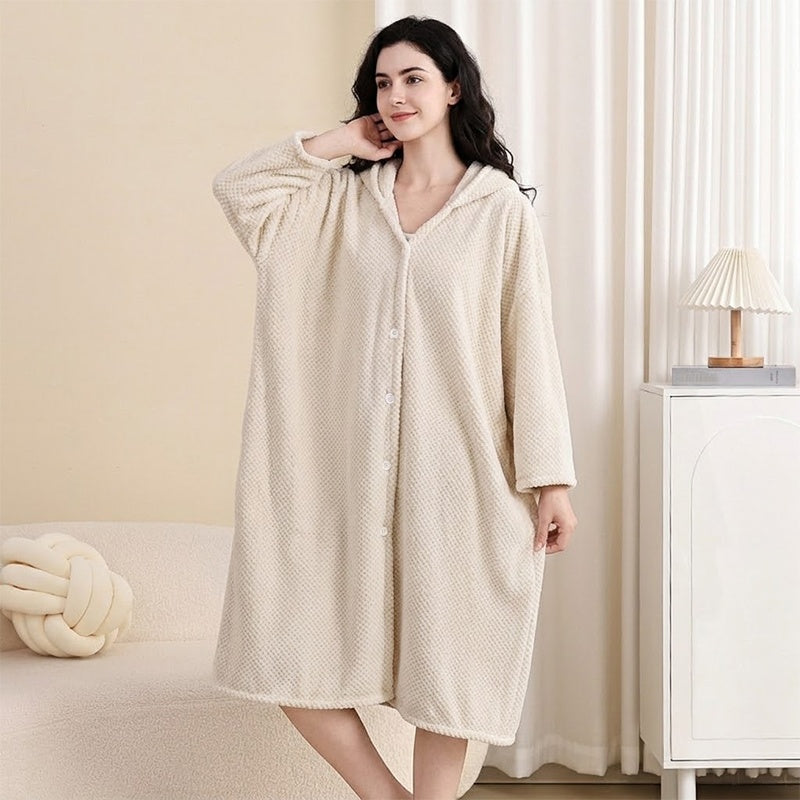 💖Black Friday Mega Deal – 50% off!💖 🌺Women's Wearable Hooded Bathrobe Towel