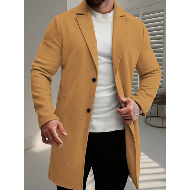 💖Black Friday Mega Deal – 50% off!💖 🍁Men's Classic Single-Breasted Mid-Length Overcoat
