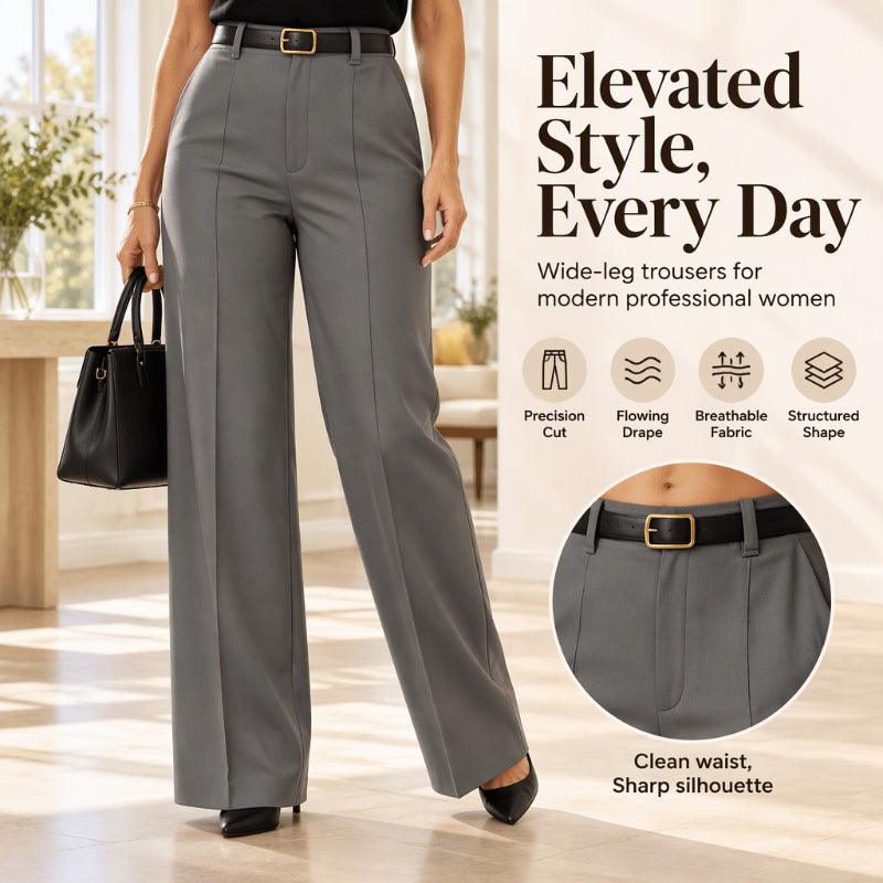 💖Black Friday Mega Deal – 50% off!💖 ☕Women's High-Waisted Wide-Leg Dress Pants