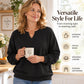 💖Black Friday Mega Deal – 50% off!💖 Women's Casual Split V-Neck Sweatshirt