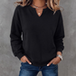 💖Black Friday Mega Deal – 50% off!💖 Women's Casual Split V-Neck Sweatshirt