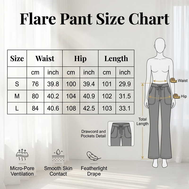 💖Black Friday Mega Deal – 50% off!💖 🤠Low-Waist Flare Pants with Drawstring