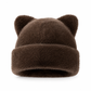 🧸 Women Fluffy Faux Mink Fur Beanie Hat with Cute Bear Ears Warm Winter Cold Weather Pullover Cap🐆