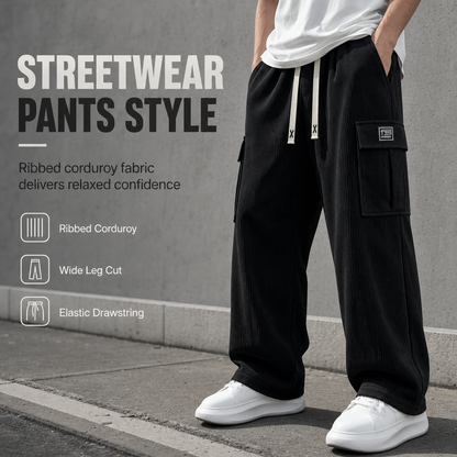 🖤Black Friday Sale:50% OFF🖤 💫Men's Relaxed Fit Corduroy Cargo Pants