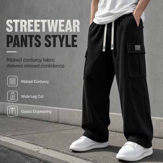 🖤Black Friday Sale:50% OFF🖤 💫Men's Relaxed Fit Corduroy Cargo Pants