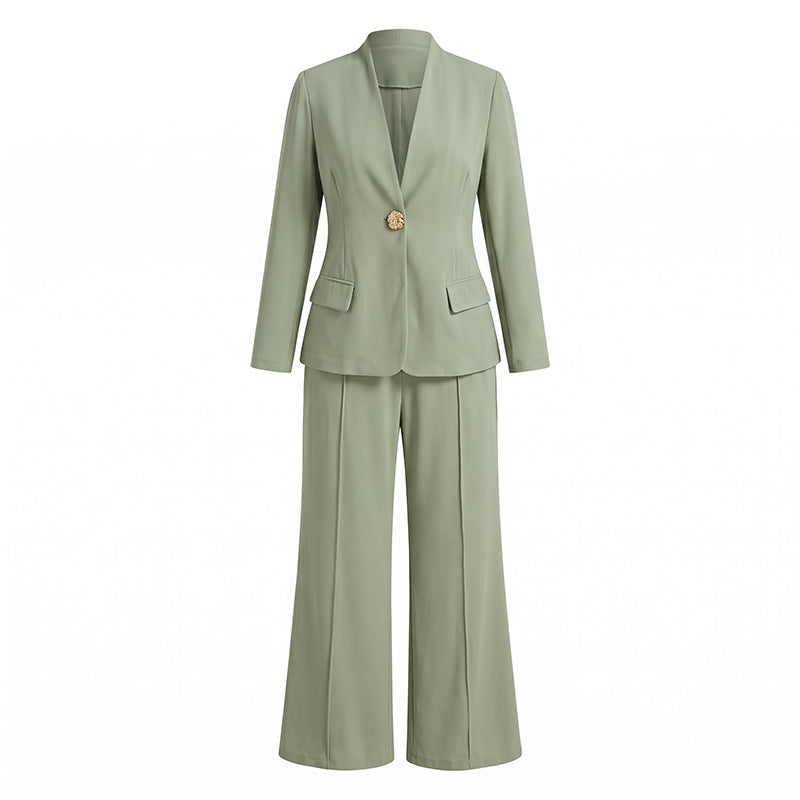 💖Black Friday Mega Deal – 50% off!💖 🍷Women's Elegant Blazer and Wide-Leg Pants Set