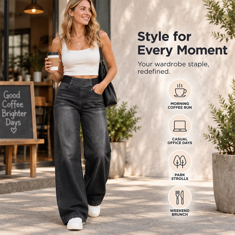 🖤Black Friday Sale:50% OFF🖤 🎉✨ Casual Stretch Wide-Leg Jeans – Premium Denim, Comfy Fit & Timeless Design