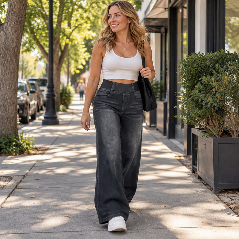 🖤Black Friday Sale:50% OFF🖤 🎉✨ Casual Stretch Wide-Leg Jeans – Premium Denim, Comfy Fit & Timeless Design