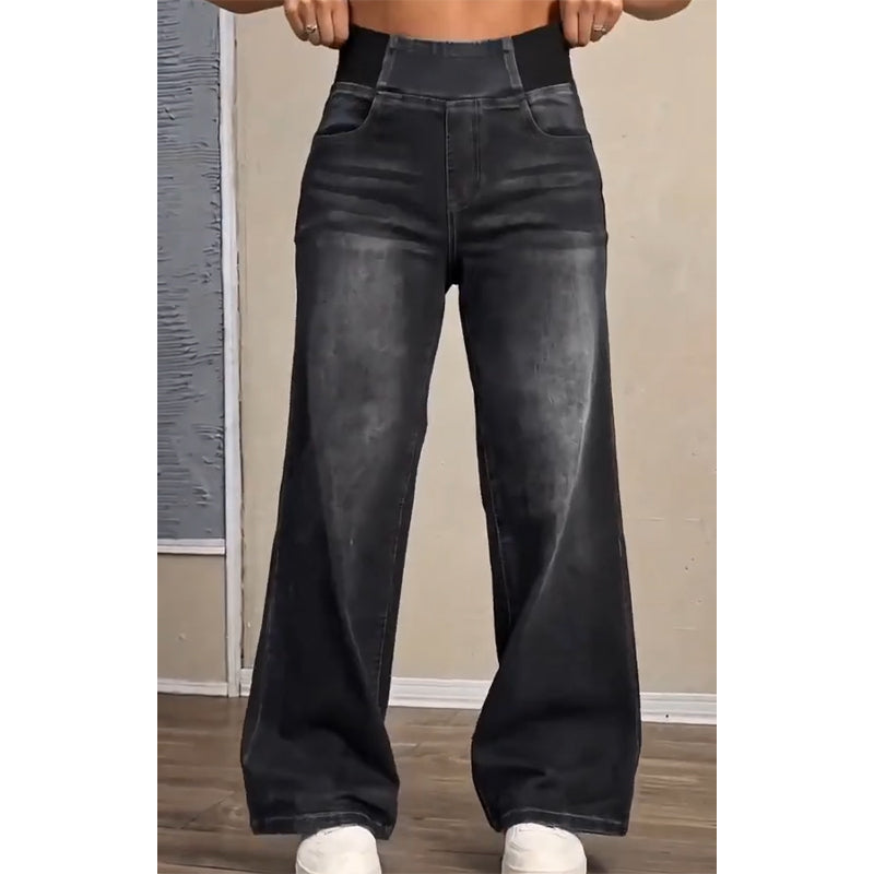 🖤Black Friday Sale:50% OFF🖤 🎉✨ Casual Stretch Wide-Leg Jeans – Premium Denim, Comfy Fit & Timeless Design