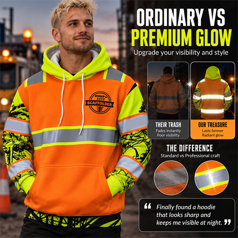 🖤Black Friday Sale:50% OFF🖤 ⚡Men's High Visibility Reflective Hooded Sweatshirt