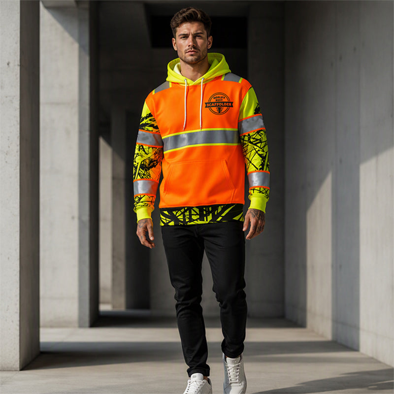 🖤Black Friday Sale:50% OFF🖤 ⚡Men's High Visibility Reflective Hooded Sweatshirt