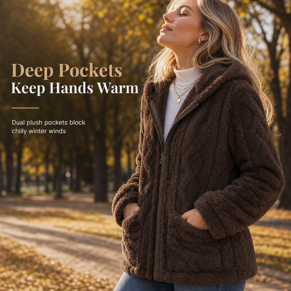 💖Black Friday Mega Deal – 50% off!💖 ❄️Women's Casual Plush Solid Color Cardigan🧸
