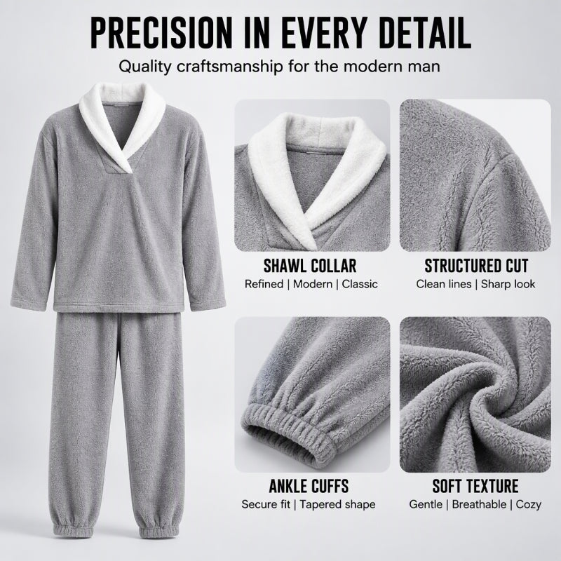 🖤Black Friday Sale:50% OFF🖤 Men's Cozy Thermal Fluffy Pajama Set