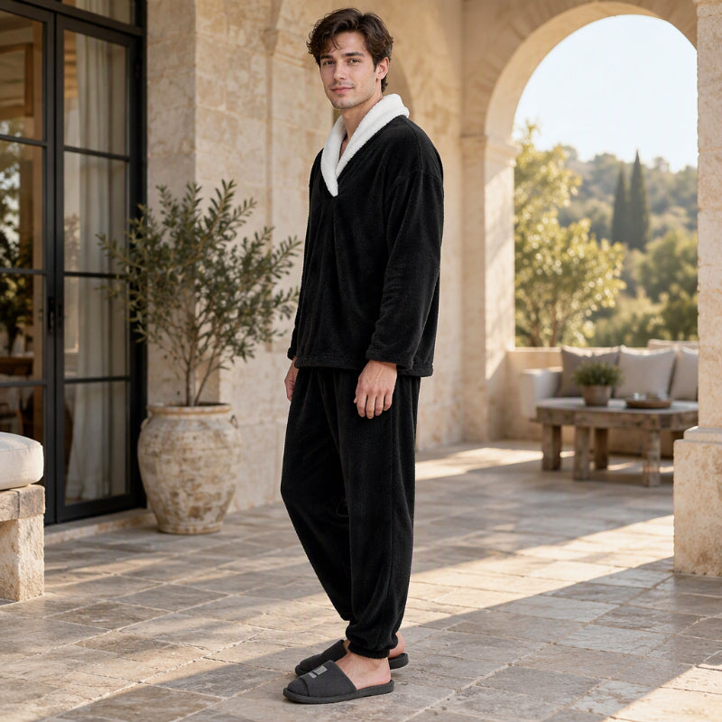 🖤Black Friday Sale:50% OFF🖤 Men's Cozy Thermal Fluffy Pajama Set