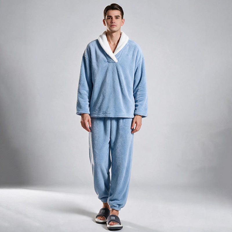 🖤Black Friday Sale:50% OFF🖤 Men's Cozy Thermal Fluffy Pajama Set