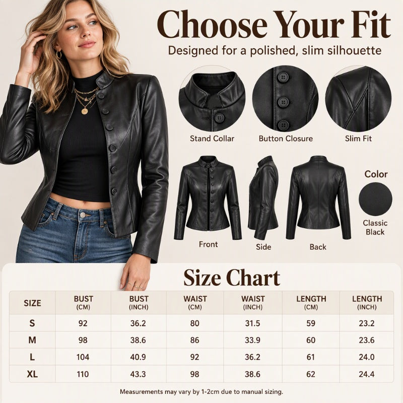 🖤Black Friday Sale:50% OFF🖤 😎Women's Slim-Fit Faux Leather Jacket