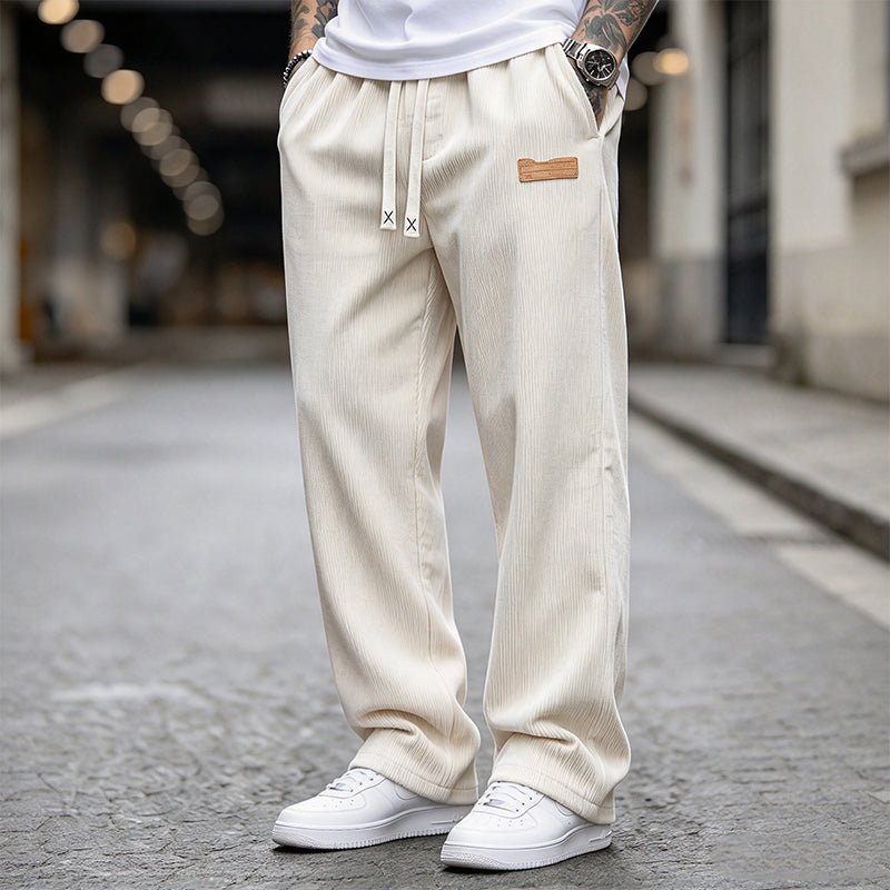 🖤Black Friday Sale:50% OFF🖤 🏃‍♀️Men's Lightweight Corduroy Casual Pants Loose Fit Straight Leg Trousers