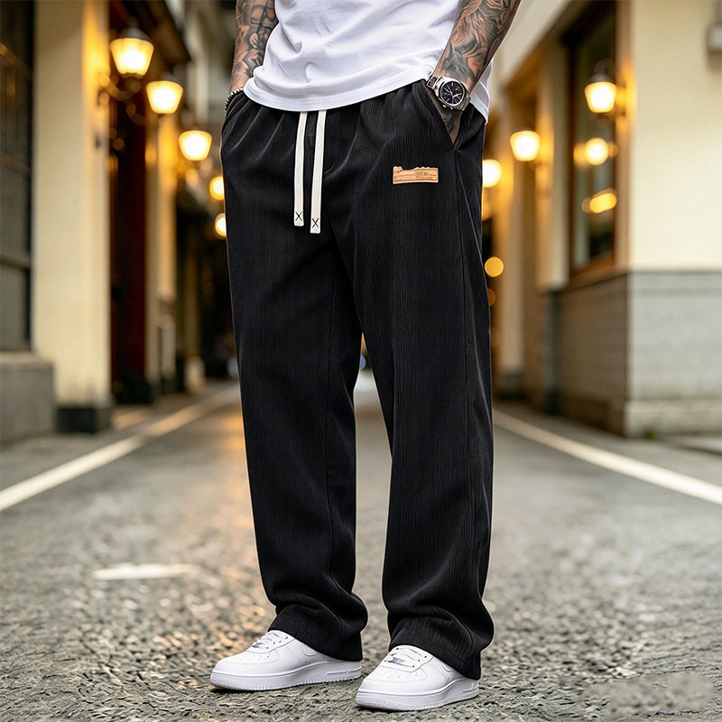 🖤Black Friday Sale:50% OFF🖤 🏃‍♀️Men's Lightweight Corduroy Casual Pants Loose Fit Straight Leg Trousers