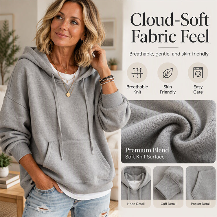 💖Black Friday Mega Deal – 50% off!💖 🏃‍♀️Women's Casual Oversized Drawstring Hoodie