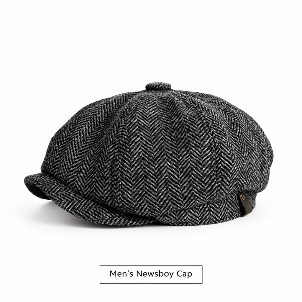 ✨Vintage British Style Newsboy Cap🕵️‍♂️Classic Casual Flat Cap Octagonal Beret Hat