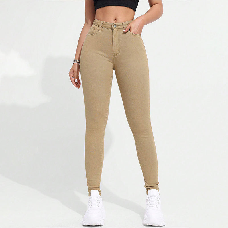 👖 Women's High Waisted Stretch Skinny Jeans ✨ stretch denim fabric, high waist, slim fit casual jeans