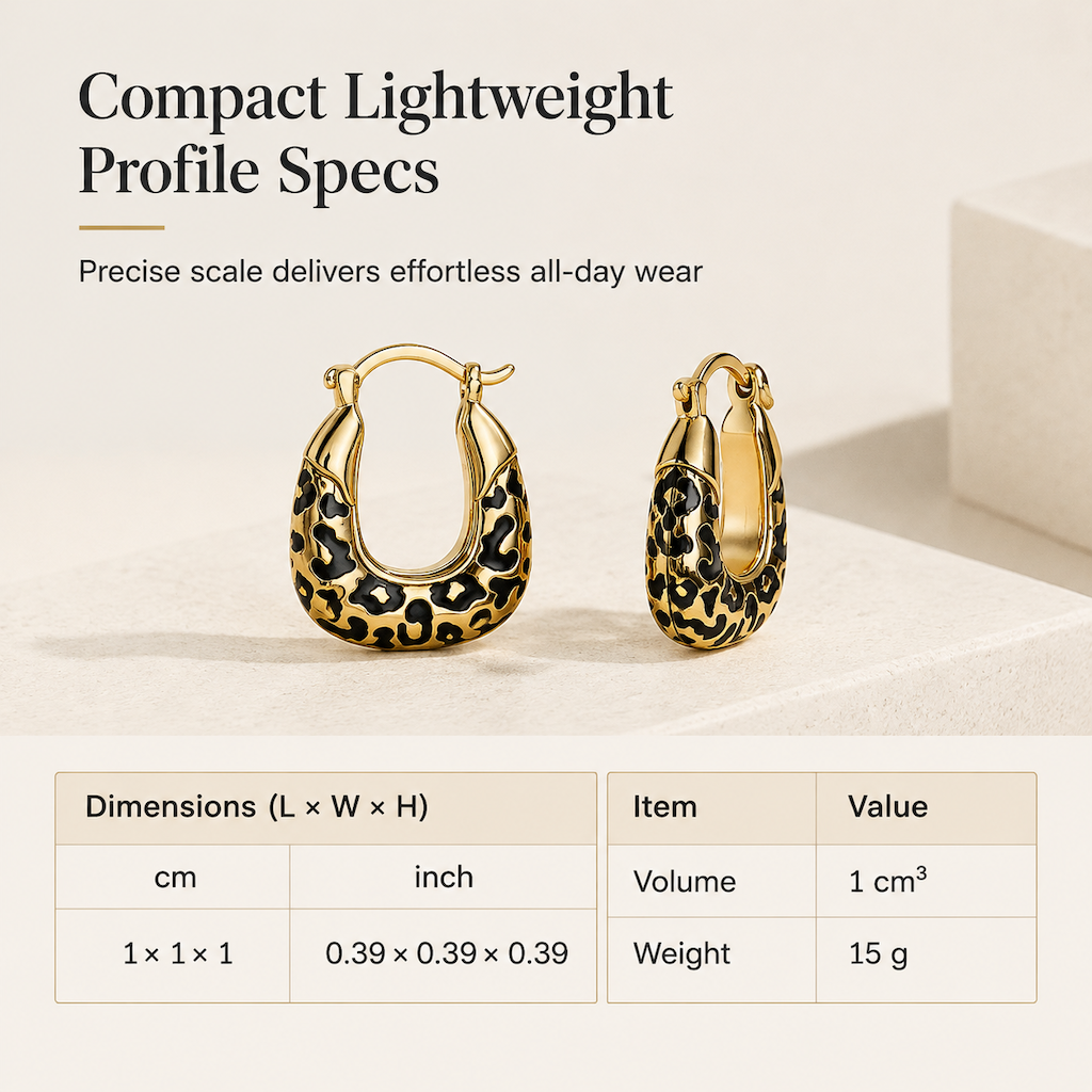 ⏳Time-Limited Special ⏰Vintage Leopard Print U Shaped Huggie Hoop Earrings for Women