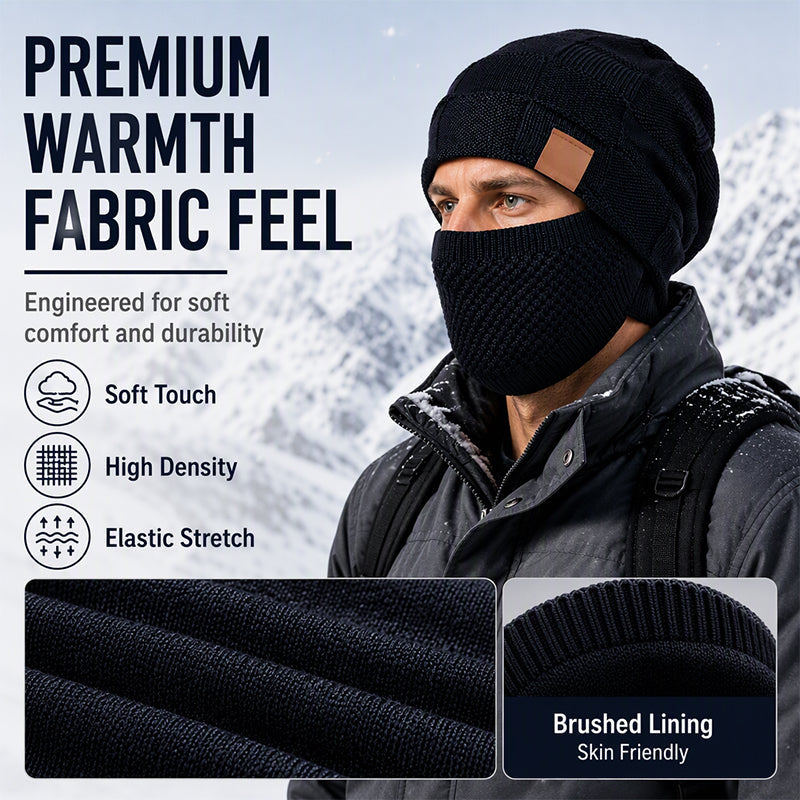 🖤Black Friday Sale:50% OFF🖤 ❄️ Winter Thermal Hat with Integrated Face Mask