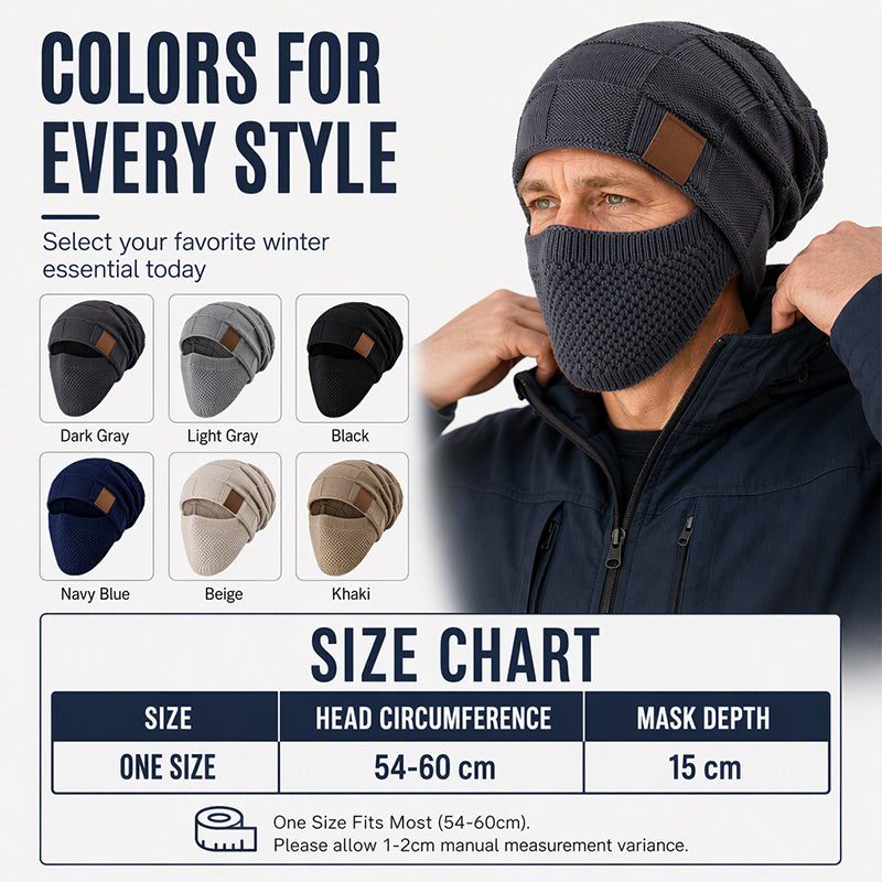 🖤Black Friday Sale:50% OFF🖤 ❄️ Winter Thermal Hat with Integrated Face Mask