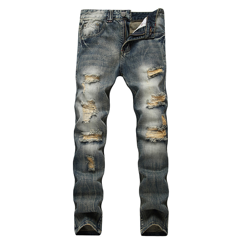 🖤Black Friday Sale:50% OFF🖤 🤠Men's Ripped Slim-Fit Distressed Denim Jeans