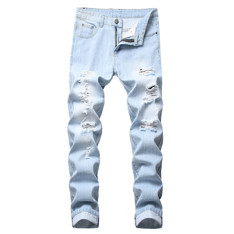 🖤Black Friday Sale:50% OFF🖤 🤠Men's Ripped Slim-Fit Distressed Denim Jeans
