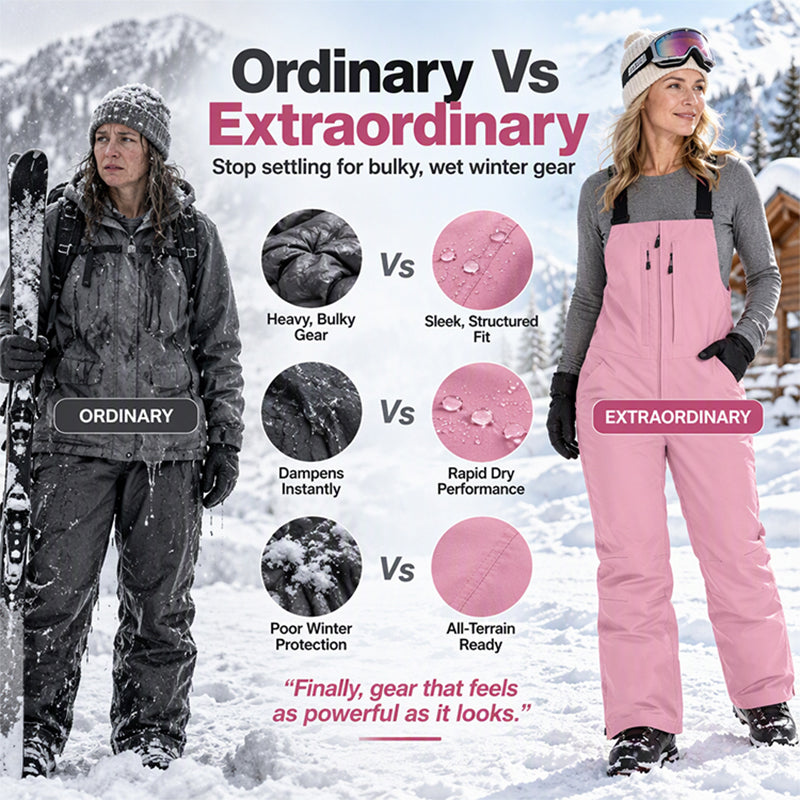 🏂 Unisex Waterproof Ski Bib Pants ✨ Snow-Ready Protection