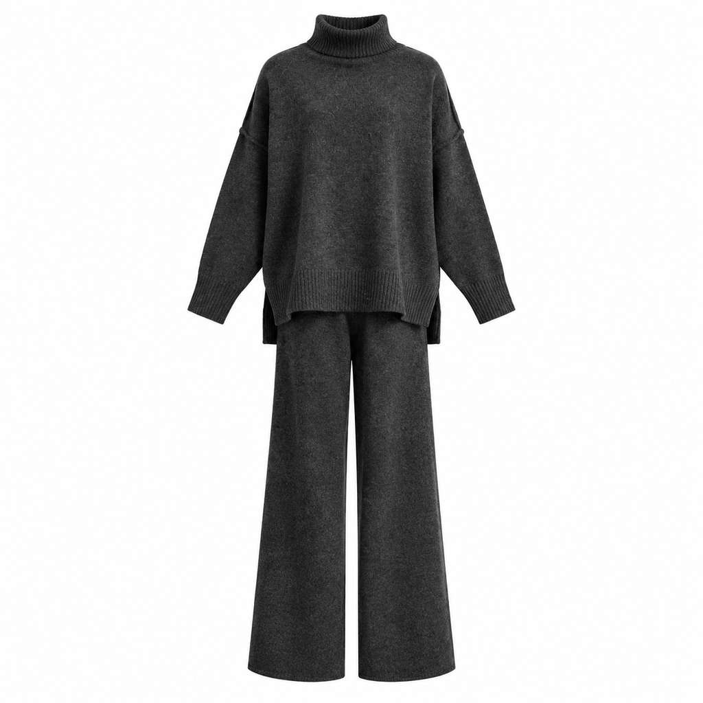 ❄️Women Loose Turtleneck Sweater and Knit Pants Set Casual Thick Warm Fall Winter Two Piece Outfit