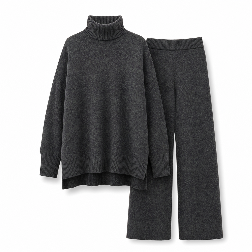 ❄️Women Loose Turtleneck Sweater and Knit Pants Set Casual Thick Warm Fall Winter Two Piece Outfit