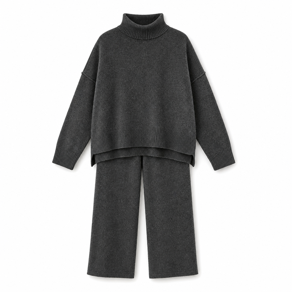 ❄️Women Loose Turtleneck Sweater and Knit Pants Set Casual Thick Warm Fall Winter Two Piece Outfit