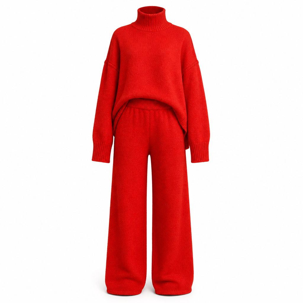 ❄️Women Loose Turtleneck Sweater and Knit Pants Set Casual Thick Warm Fall Winter Two Piece Outfit