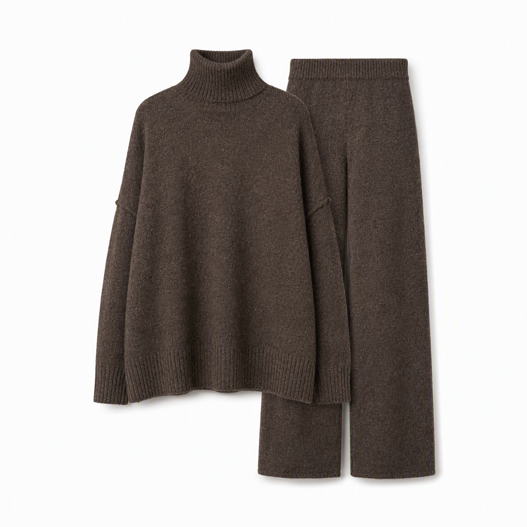 ❄️Women Loose Turtleneck Sweater and Knit Pants Set Casual Thick Warm Fall Winter Two Piece Outfit