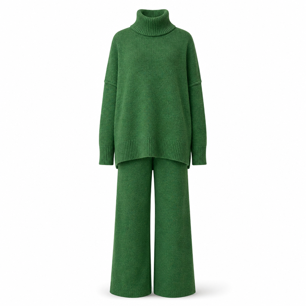 ❄️Women Loose Turtleneck Sweater and Knit Pants Set Casual Thick Warm Fall Winter Two Piece Outfit