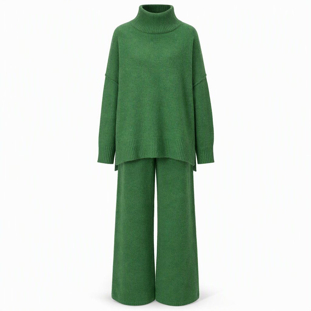 ❄️Women Loose Turtleneck Sweater and Knit Pants Set Casual Thick Warm Fall Winter Two Piece Outfit