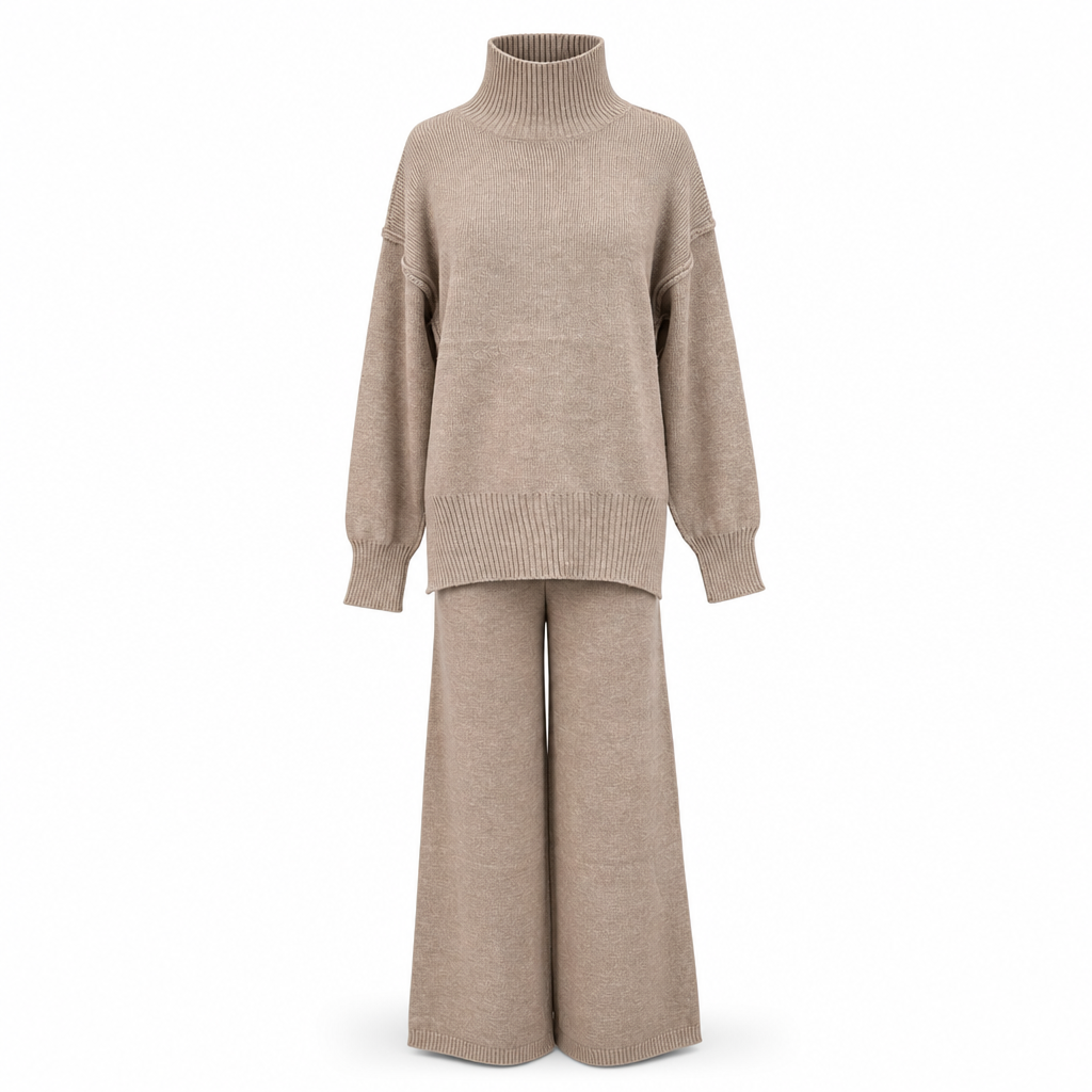 ❄️Women Loose Turtleneck Sweater and Knit Pants Set Casual Thick Warm Fall Winter Two Piece Outfit
