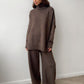❄️Women Loose Turtleneck Sweater and Knit Pants Set Casual Thick Warm Fall Winter Two Piece Outfit