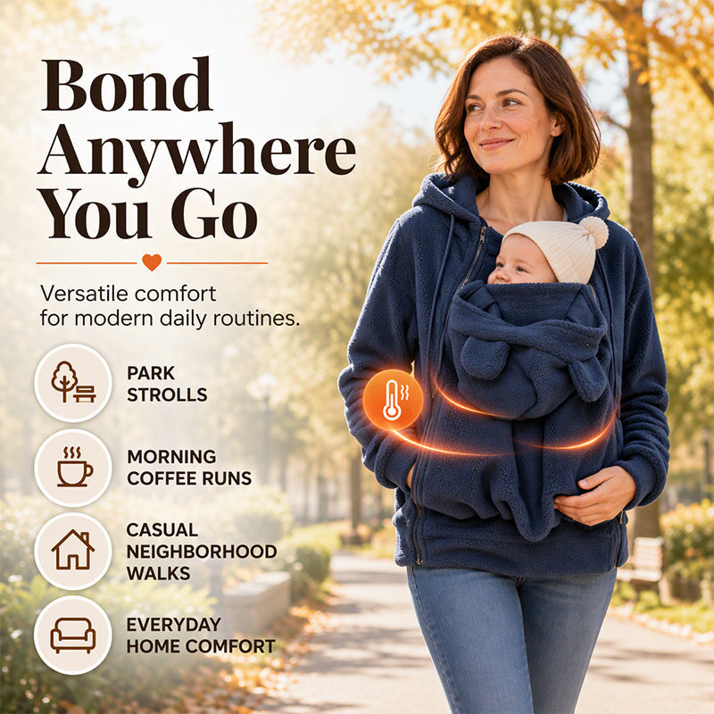 🧸 Cozy Warm Babywearing Hooded Jacket
