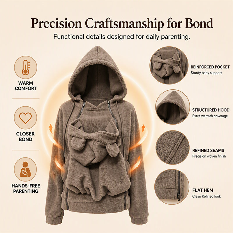 🧸 Cozy Warm Babywearing Hooded Jacket