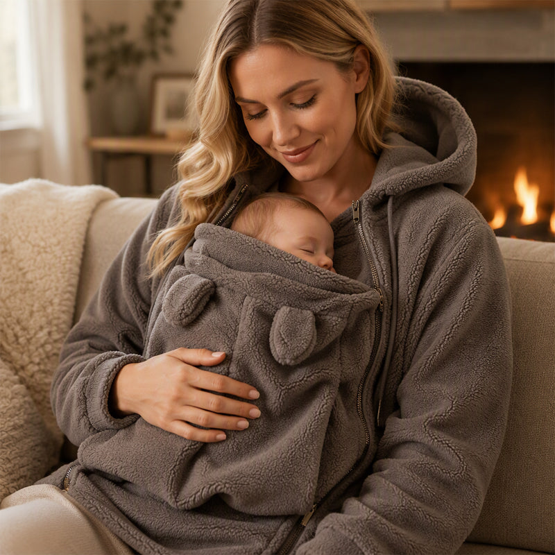 🧸 Cozy Warm Babywearing Hooded Jacket