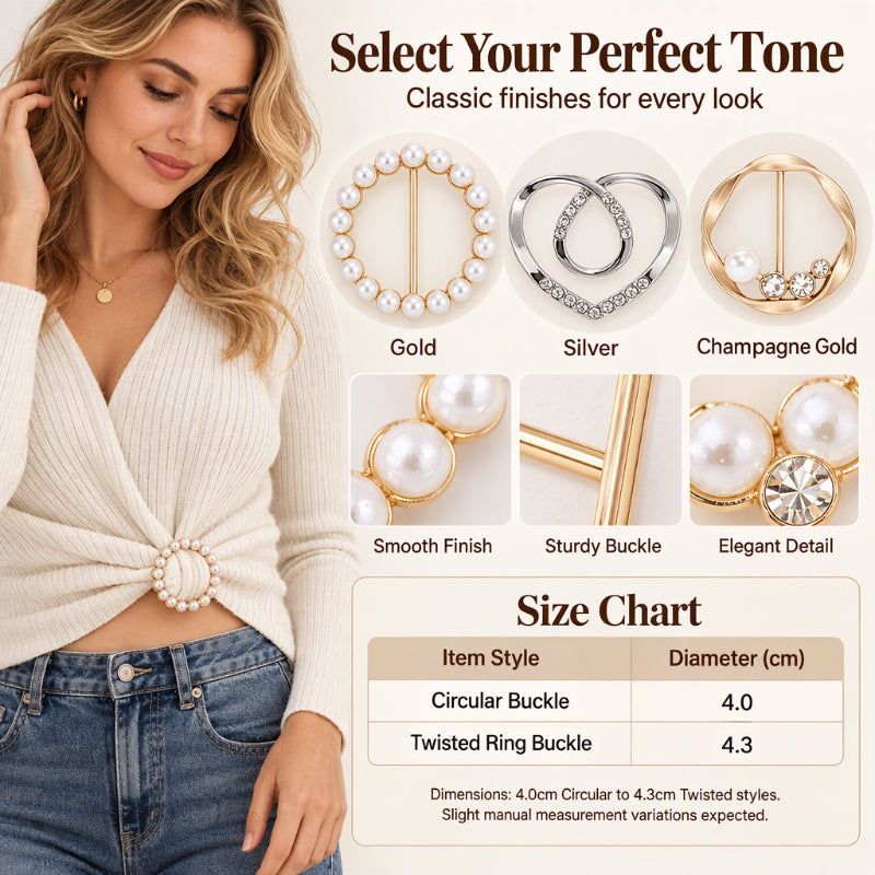 ✨ Elegant Metal Shirt Corner Buckle
