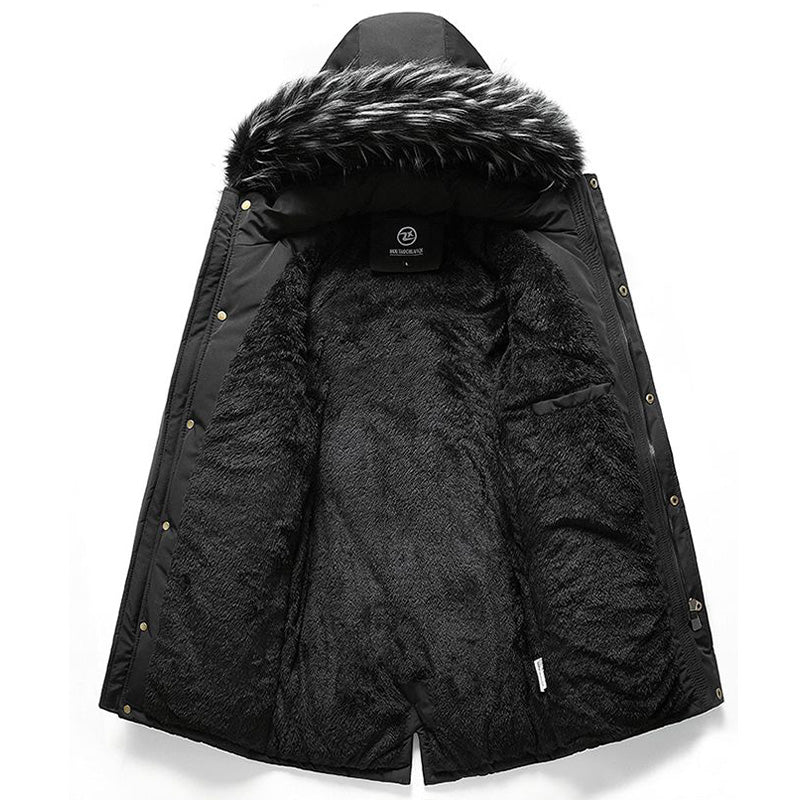 ❄️ Men's Warm Hooded Long Jacket for Cold Weather🥠