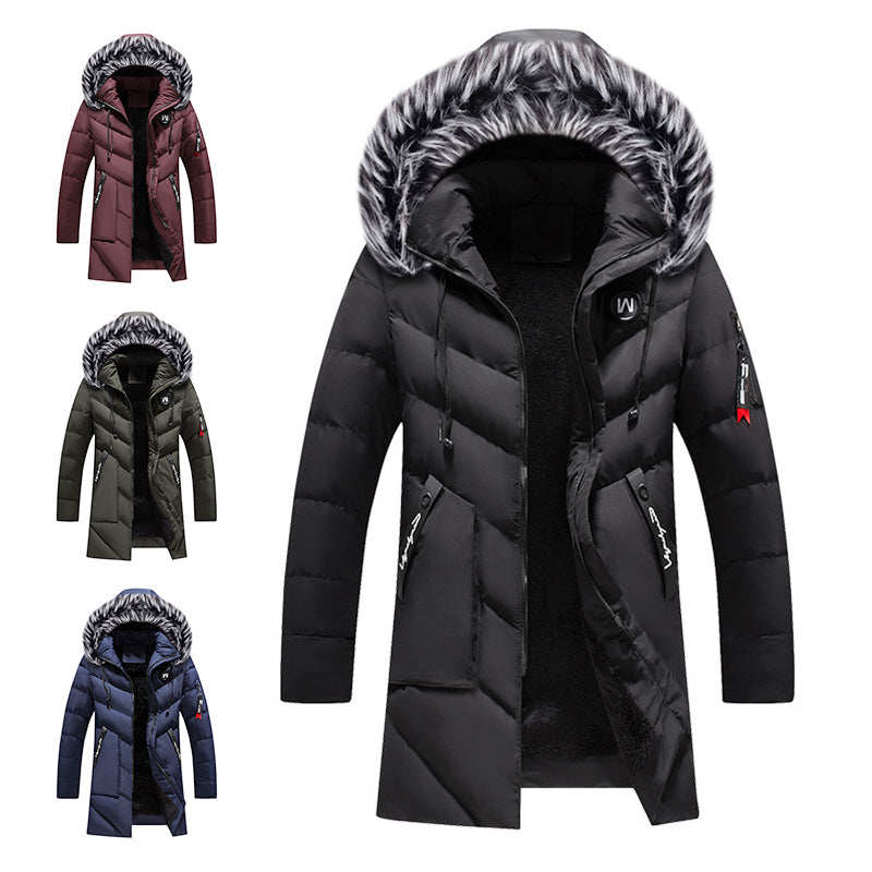 ❄️ Men's Warm Hooded Long Jacket for Cold Weather🥠