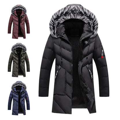 ❄️ Men's Warm Hooded Long Jacket for Cold Weather🥠