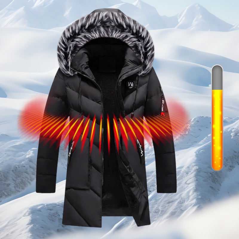 ❄️ Men's Warm Hooded Long Jacket for Cold Weather🥠