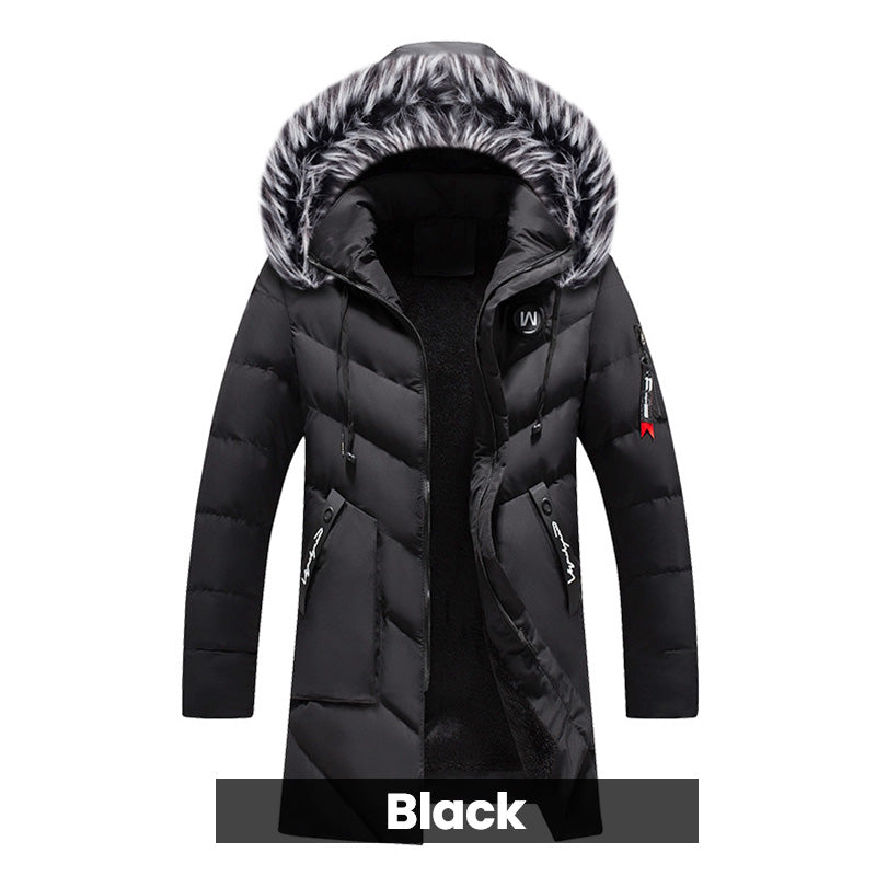 ❄️ Men's Warm Hooded Long Jacket for Cold Weather🥠