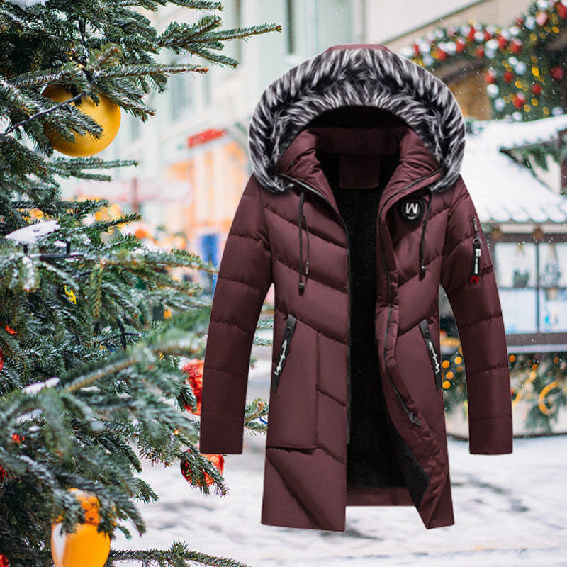 ❄️ Men's Warm Hooded Long Jacket for Cold Weather🥠